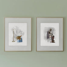 Load image into Gallery viewer, MANDO ON TOILET PRINT SET OF 2